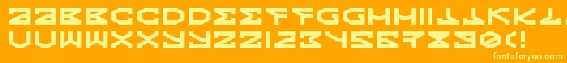 Шрифт Kryptic – жёлтые шрифты на оранжевом фоне