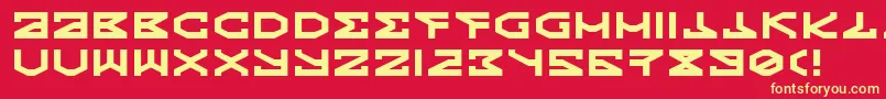 Kryptic Font – Yellow Fonts on Red Background