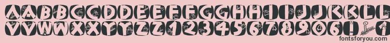 Classicapsxmas2002 Font – Black Fonts on Pink Background