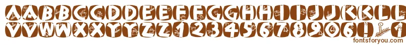 Classicapsxmas2002 Font – Brown Fonts on White Background