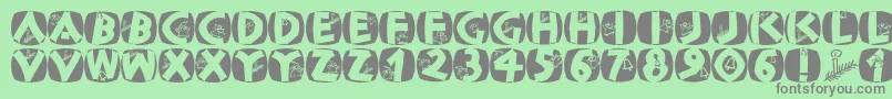 Classicapsxmas2002 Font – Gray Fonts on Green Background