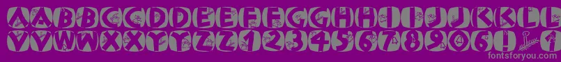 Classicapsxmas2002 Font – Gray Fonts on Purple Background