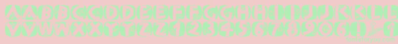 Classicapsxmas2002 Font – Green Fonts on Pink Background