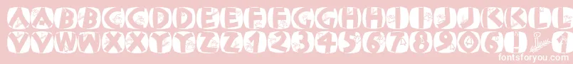 Classicapsxmas2002 Font – White Fonts on Pink Background