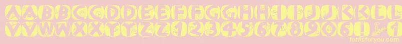 Classicapsxmas2002 Font – Yellow Fonts on Pink Background