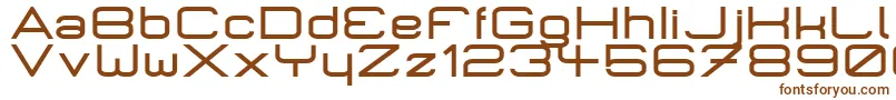 Шрифт MicromiepsPhat – коричневые шрифты на белом фоне