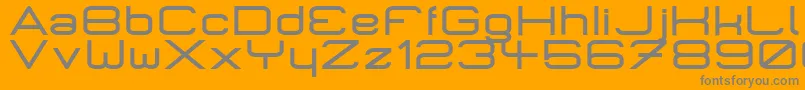 MicromiepsPhat-fontti – harmaat kirjasimet oranssilla taustalla