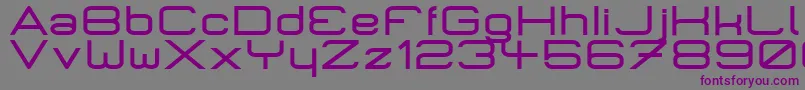 フォントMicromiepsPhat – 紫色のフォント、灰色の背景