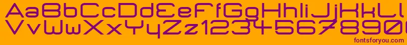 フォントMicromiepsPhat – オレンジの背景に紫のフォント