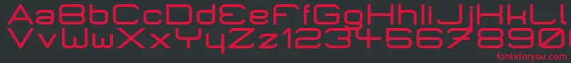 フォントMicromiepsPhat – 黒い背景に赤い文字