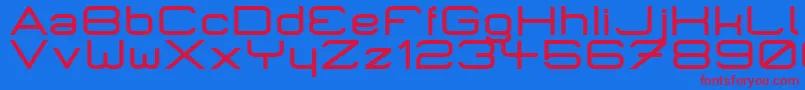 MicromiepsPhat-fontti – punaiset fontit sinisellä taustalla
