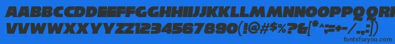 ReisenbergItalic Font – Black Fonts on Blue Background