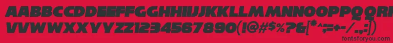 ReisenbergItalic Font – Black Fonts on Red Background