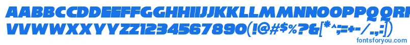 ReisenbergItalic Font – Blue Fonts on White Background