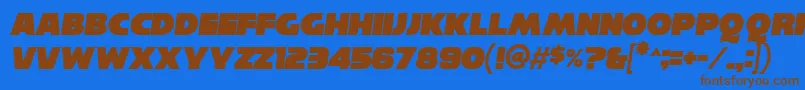 ReisenbergItalic Font – Brown Fonts on Blue Background