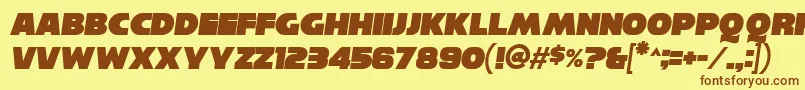 fuente ReisenbergItalic – Fuentes Marrones Sobre Fondo Amarillo