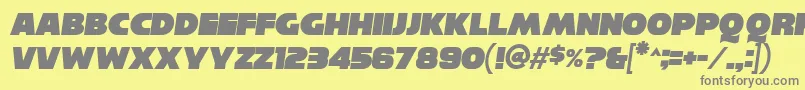 ReisenbergItalic Font – Gray Fonts on Yellow Background