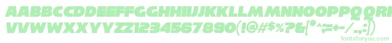 ReisenbergItalic Font – Green Fonts on White Background