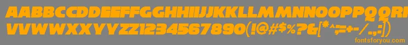 ReisenbergItalic Font – Orange Fonts on Gray Background
