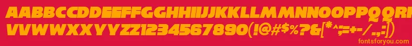 ReisenbergItalic Font – Orange Fonts on Red Background