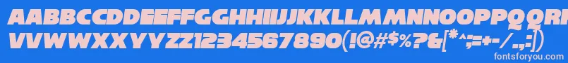 ReisenbergItalic Font – Pink Fonts on Blue Background