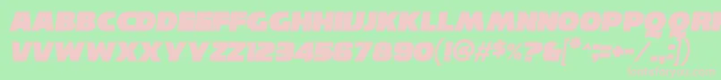 ReisenbergItalic Font – Pink Fonts on Green Background