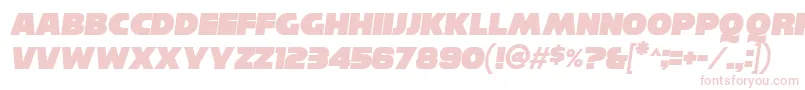 ReisenbergItalic-Schriftart – Rosa Schriften auf weißem Hintergrund