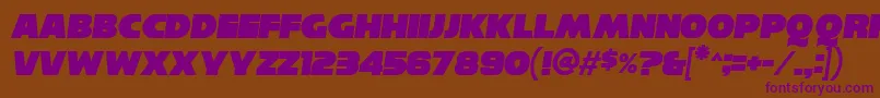 ReisenbergItalic Font – Purple Fonts on Brown Background