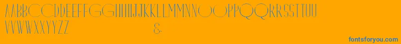 Dayangsenandung Font – Blue Fonts on Orange Background