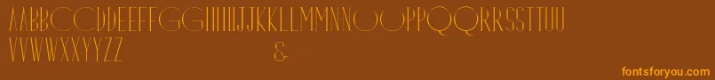 Dayangsenandung Font – Orange Fonts on Brown Background