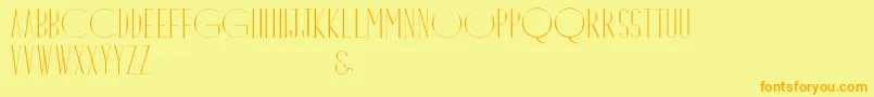 Dayangsenandung Font – Orange Fonts on Yellow Background