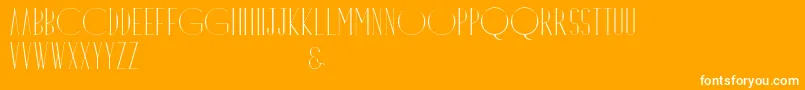 Dayangsenandung Font – White Fonts on Orange Background