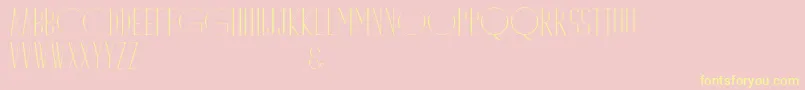 Dayangsenandung Font – Yellow Fonts on Pink Background