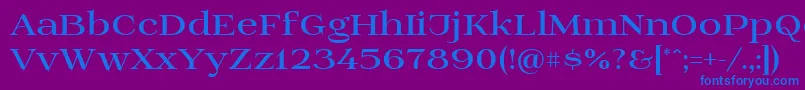 Prida01black Font – Blue Fonts on Purple Background