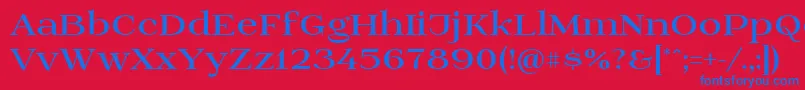 Prida01black Font – Blue Fonts on Red Background