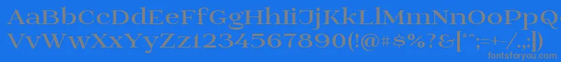 Prida01black Font – Gray Fonts on Blue Background