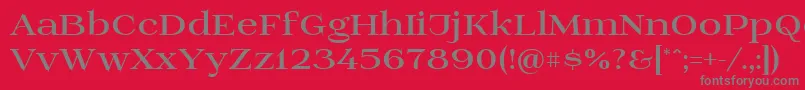 Prida01black Font – Gray Fonts on Red Background