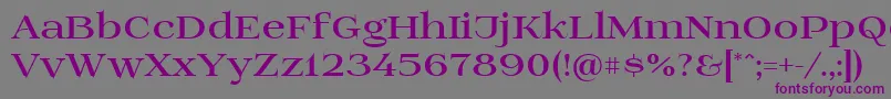 Prida01black Font – Purple Fonts on Gray Background