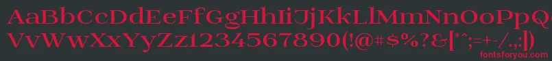 Prida01black Font – Red Fonts on Black Background