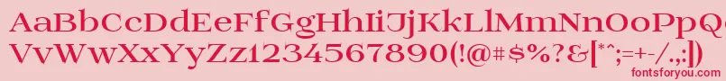 Prida01black Font – Red Fonts on Pink Background