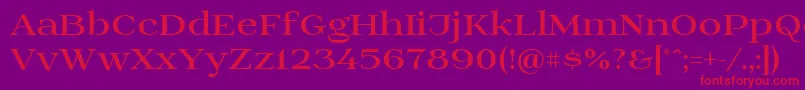 Prida01black Font – Red Fonts on Purple Background