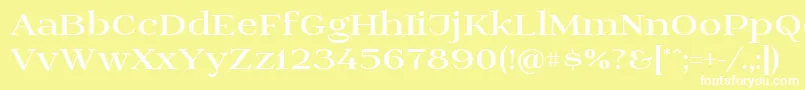 Prida01black Font – White Fonts on Yellow Background