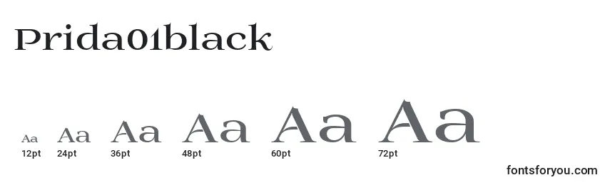 Размеры шрифта Prida01black (113006)