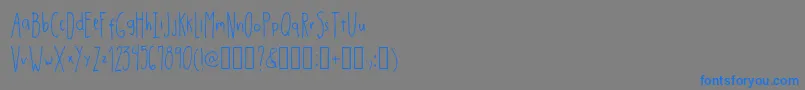 DrmhandwrittenthinRegular Font – Blue Fonts on Gray Background