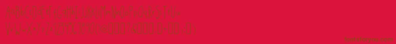 DrmhandwrittenthinRegular Font – Brown Fonts on Red Background