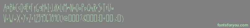 DrmhandwrittenthinRegular Font – Green Fonts on Gray Background