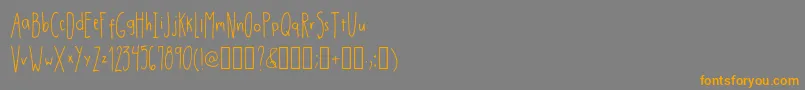 DrmhandwrittenthinRegular Font – Orange Fonts on Gray Background