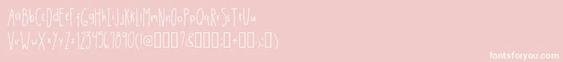 DrmhandwrittenthinRegular Font – White Fonts on Pink Background