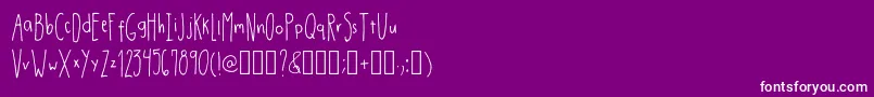 DrmhandwrittenthinRegular Font – White Fonts on Purple Background