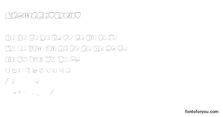 KosmoCatLight-fontti – aakkoset, numerot, erikoismerkit